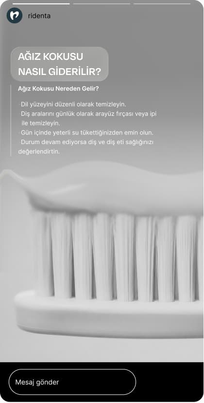 Ağız bakımı hikâye tasarımı