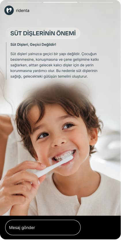 Süt dişlerinin önemi hikâye tasarımı