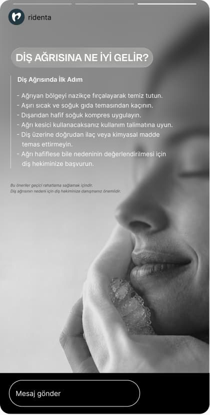 Diş ağrısı hikâye tasarımı