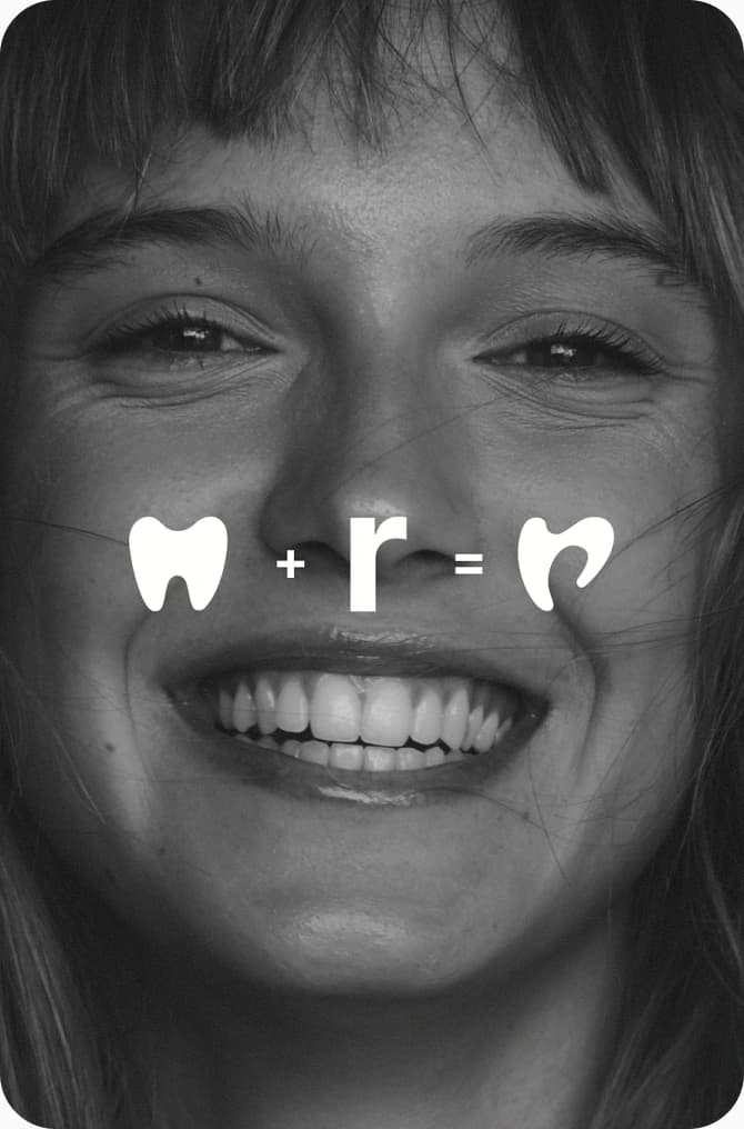 Ridenta logosunun diş ve r harfinden oluşumu